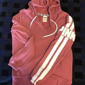 Pink hooded sweatshirt